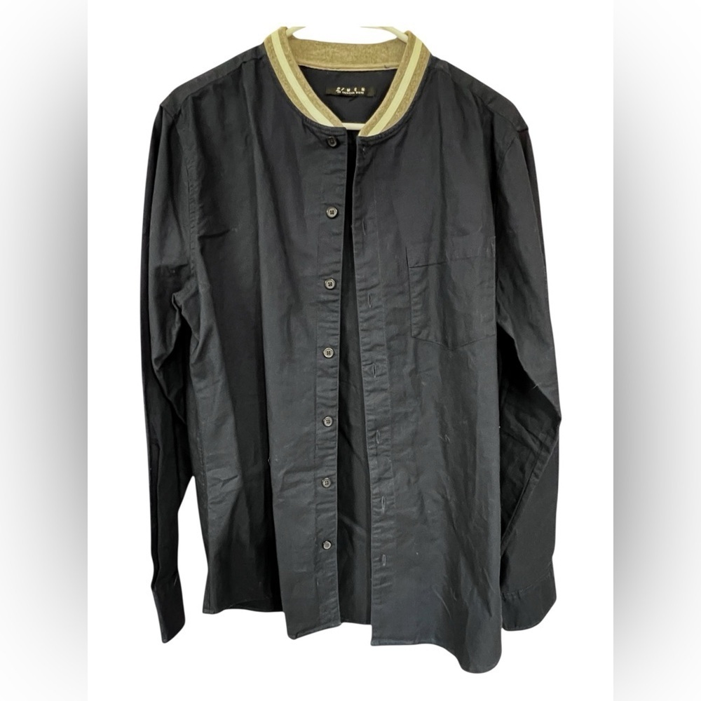21 Men Black Button-Up Jacket - Picture 2 of 3